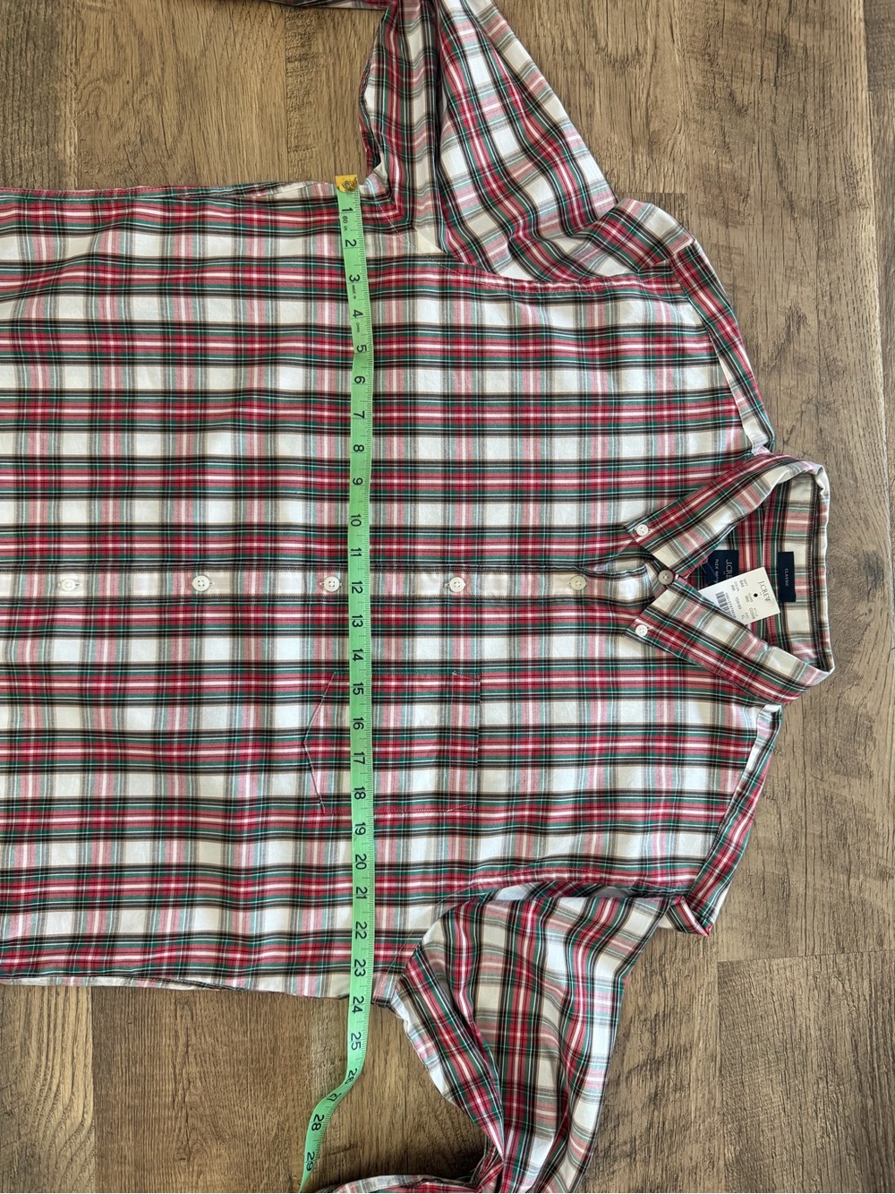 J.Crew Flex Washed Classic Fit Plaid Button Down Shirt XL NWT Cotton Stretch - Picture 3 of 11